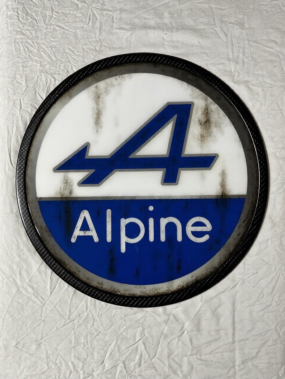 emblème bleu alpine "sport"